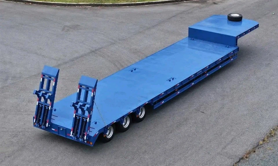 3-osovinska platforma s niskim{2}}krevetom poluprikolica jednake širine